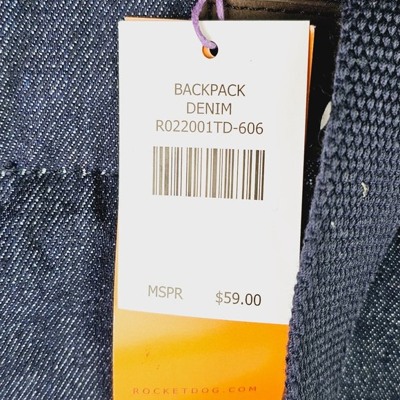 Rocket Dog Women's Two Tone Denim Convertible Backpack, NWT - Picture 6 of 7
